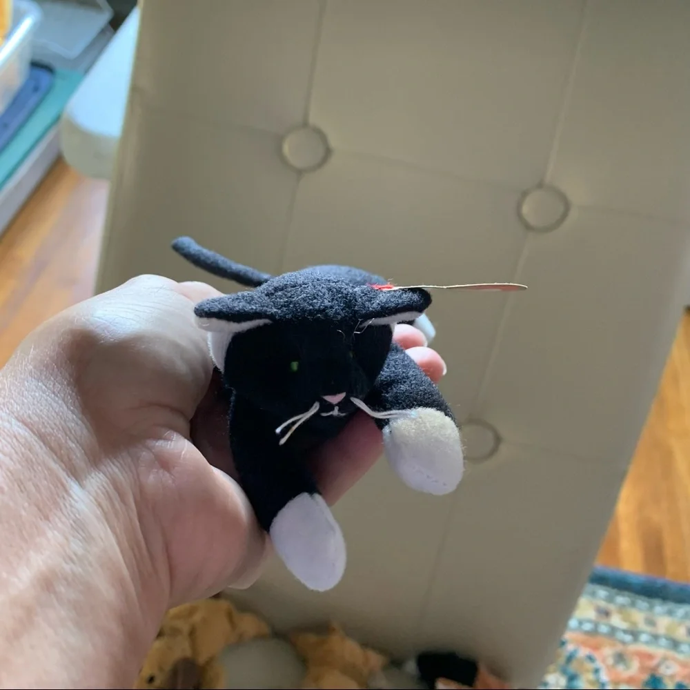 4 Teenie Beanie Baby Dogs & Cats